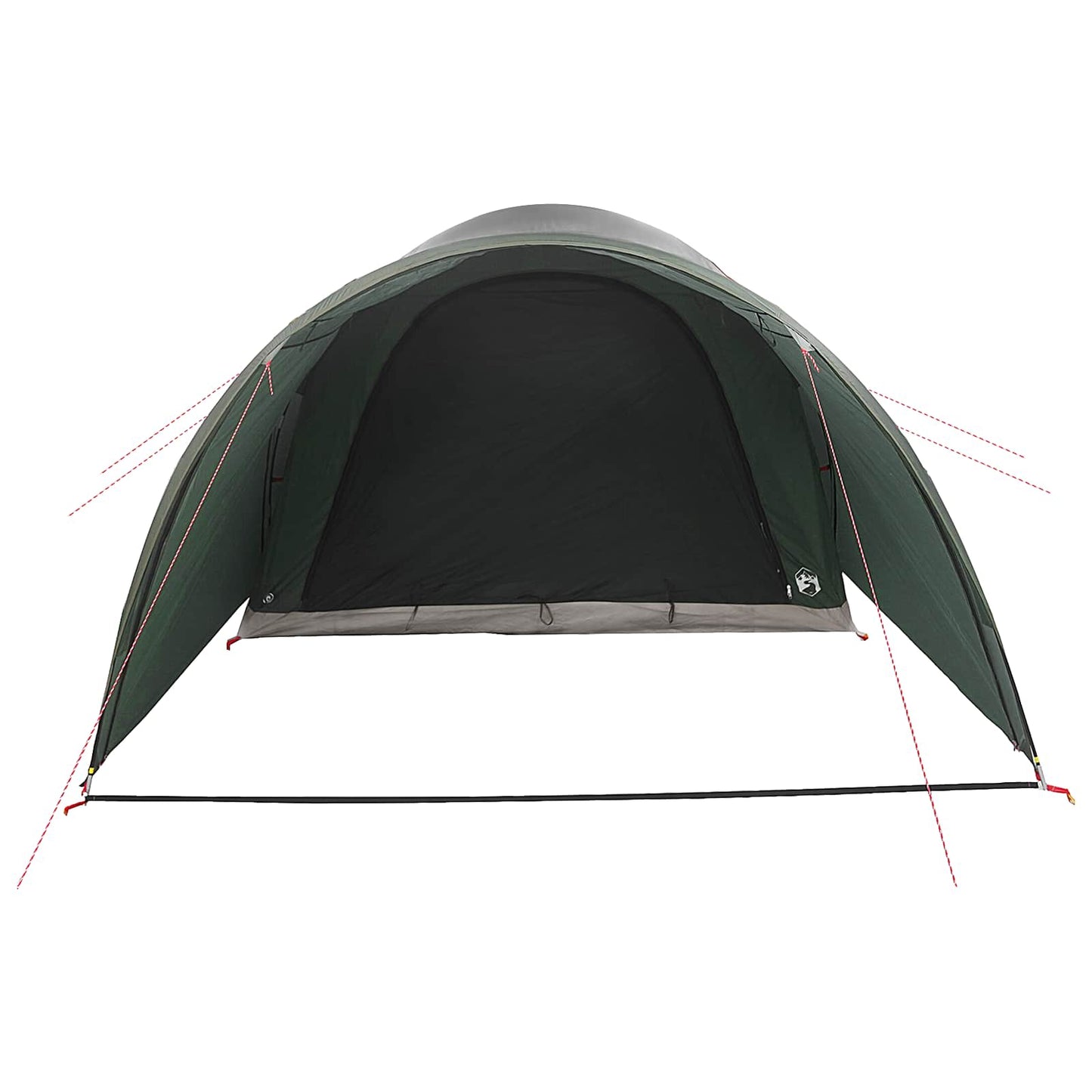 vidaXL Tunnel Tent Army Green 370 x 275 x 210 cm Polyester and Steel