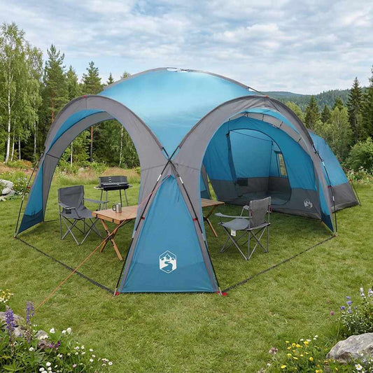 vidaXL Side Tent Blue 643 x 408 x 260 cm Polyester and Steel