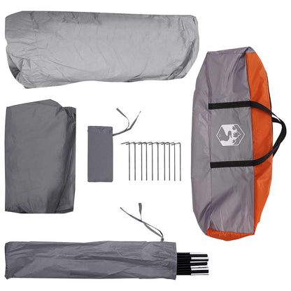 vidaXL Instant Tent with Roof Grey and Orange 365 x 380 x 200 cm