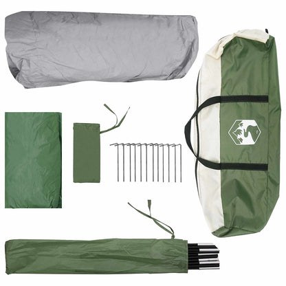 vidaXL Instant Tent Green 365 x 280 x 200 cm Polyester and Steel
