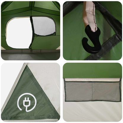 vidaXL Instant Tent Green 365 x 280 x 200 cm Polyester and Steel