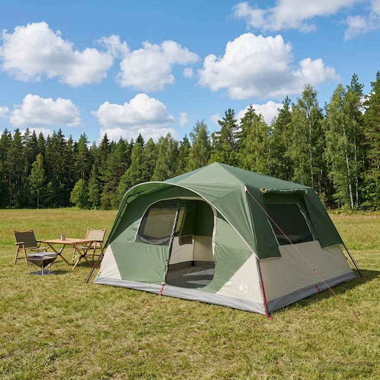 vidaXL Instant Tent 10-Person Green Polyester and Steel