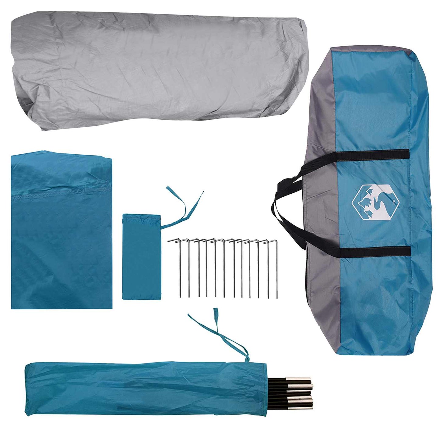 vidaXL Instant Tent Blue 365 x 280 x 200 cm Polyester and Steel