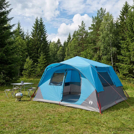 vidaXL Instant Tent 10-Person Blue Polyester and Steel