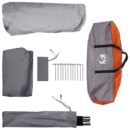 vidaXL Instant Tent with Roof Grey and Orange 365 x 280 x 200 cm