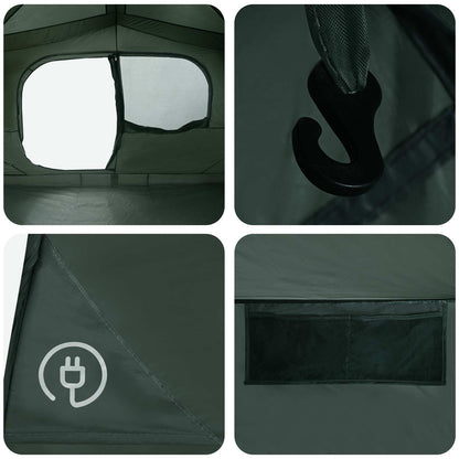 vidaXL Instant Tent Army Green 365 x 280 x 200 cm Polyester and Steel