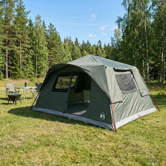 vidaXL Instant Tent 10-Person Army Green Polyester and Steel