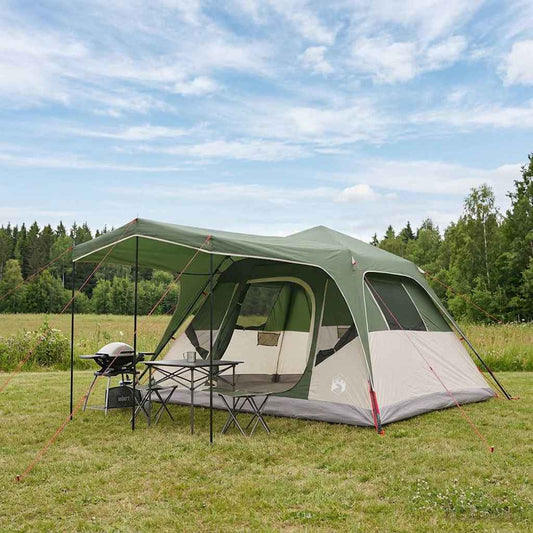vidaXL Family Tent Green 6-Person Polyester and Steel