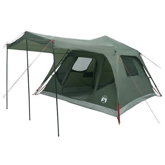 vidaXL Family Tent Army Green 6-Person Polyester and Steel