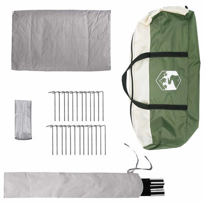 vidaXL Tipi Tent Green 700 x 700 x 395 cm Polyester and Steel