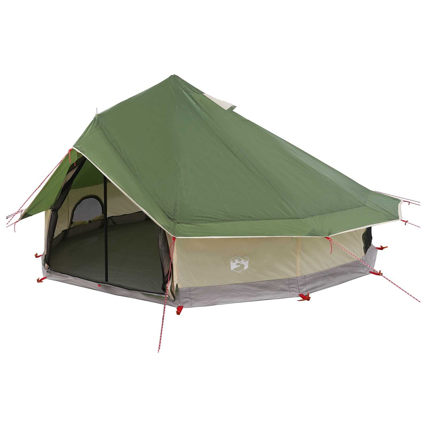 vidaXL Tipi Tent Green 700 x 700 x 395 cm Polyester and Steel