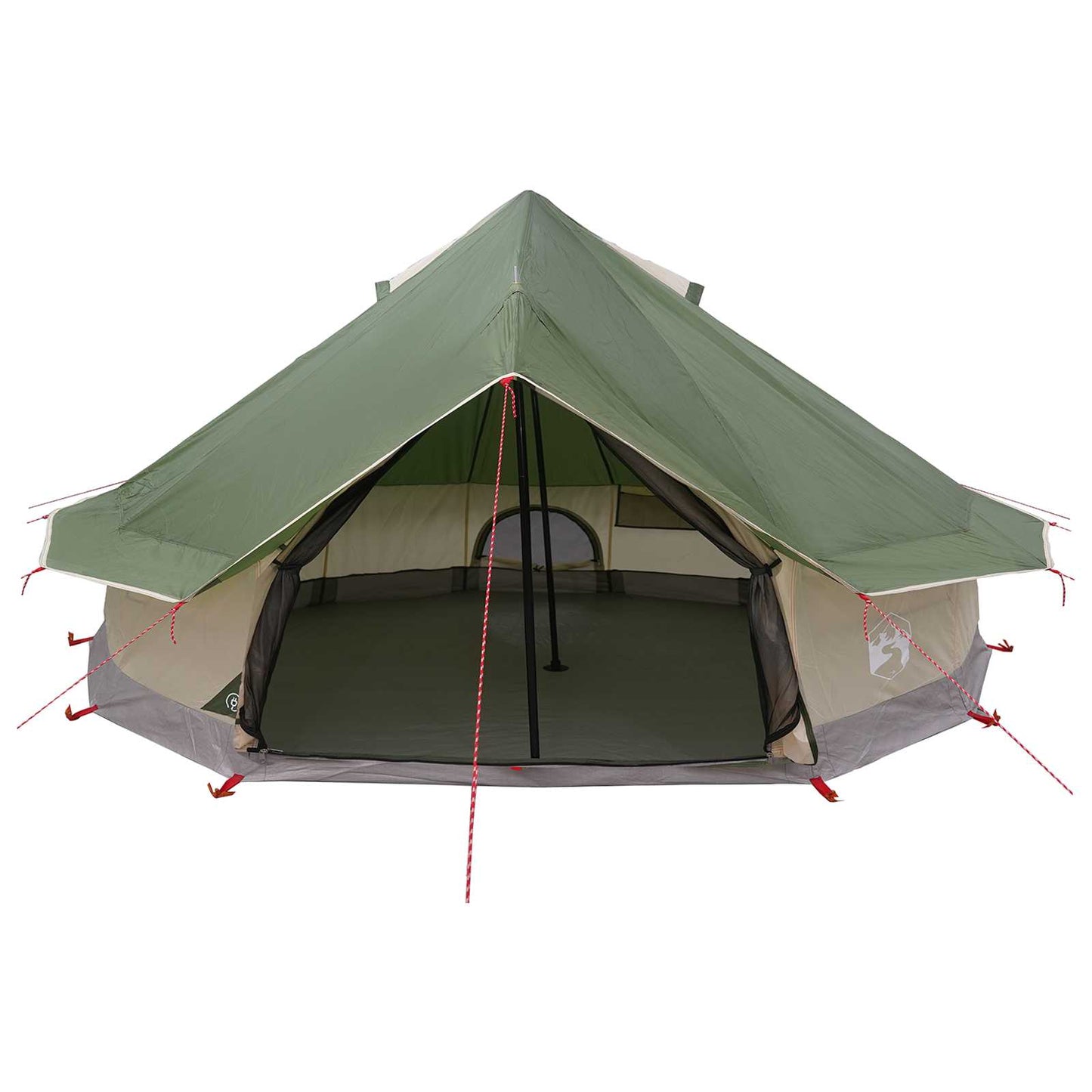 vidaXL Tipi Tent Green 700 x 700 x 395 cm Polyester and Steel