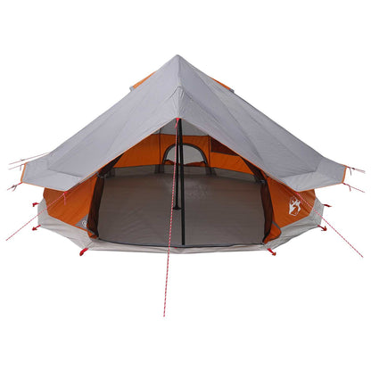 vidaXL Tipi Tent with Roof Grey and Orange 700 x 700 x 395 cm