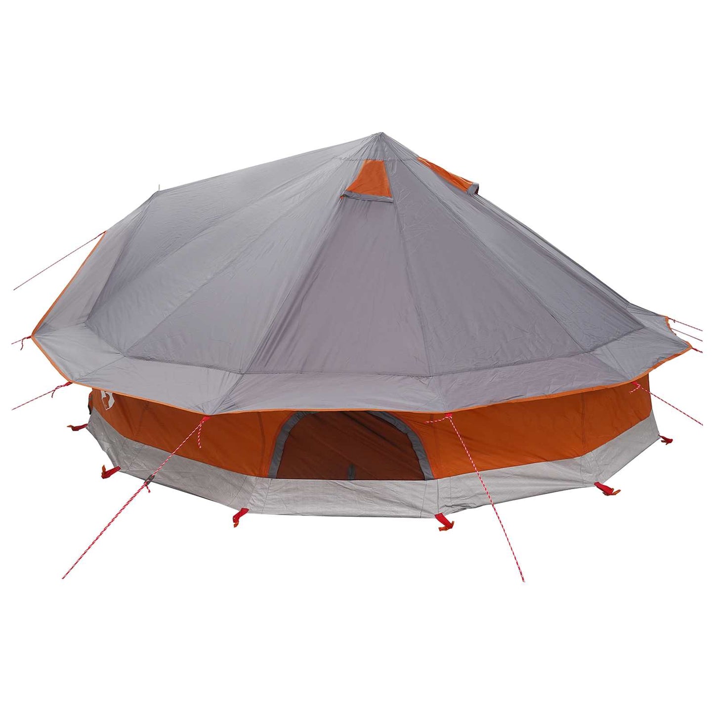 vidaXL Tipi Tent with Roof Grey and Orange 700 x 700 x 395 cm