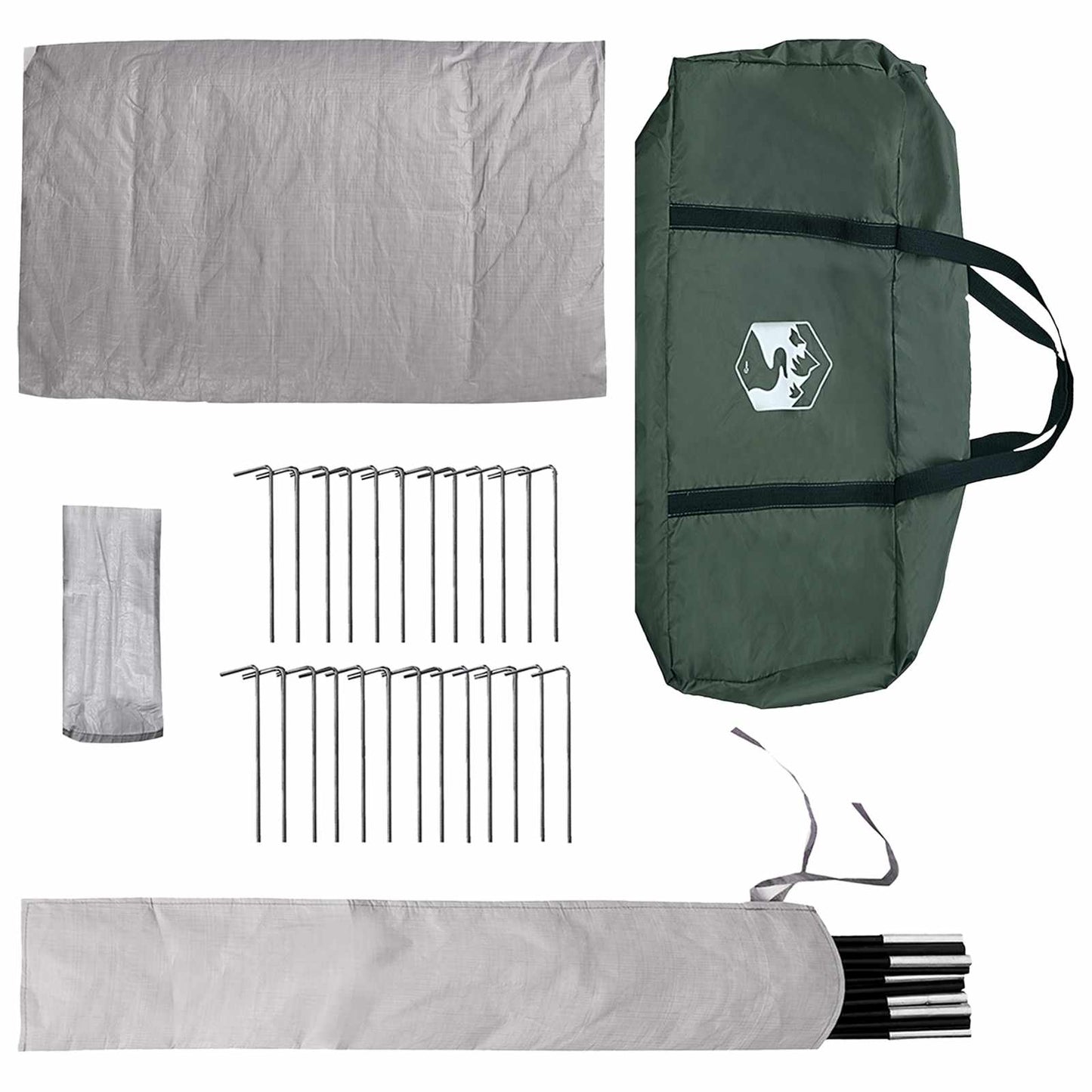 vidaXL Tipi Tent Army Green 700 x 700 x 395 cm Polyester and Steel