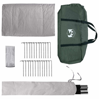 vidaXL Tipi Tent Army Green 700 x 700 x 395 cm Polyester and Steel