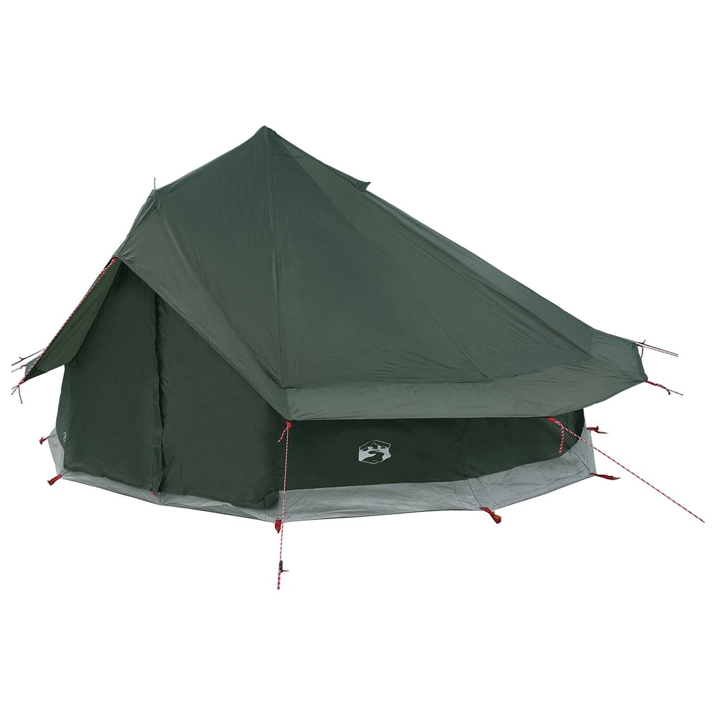 vidaXL Tipi Tent Army Green 700 x 700 x 395 cm Polyester and Steel
