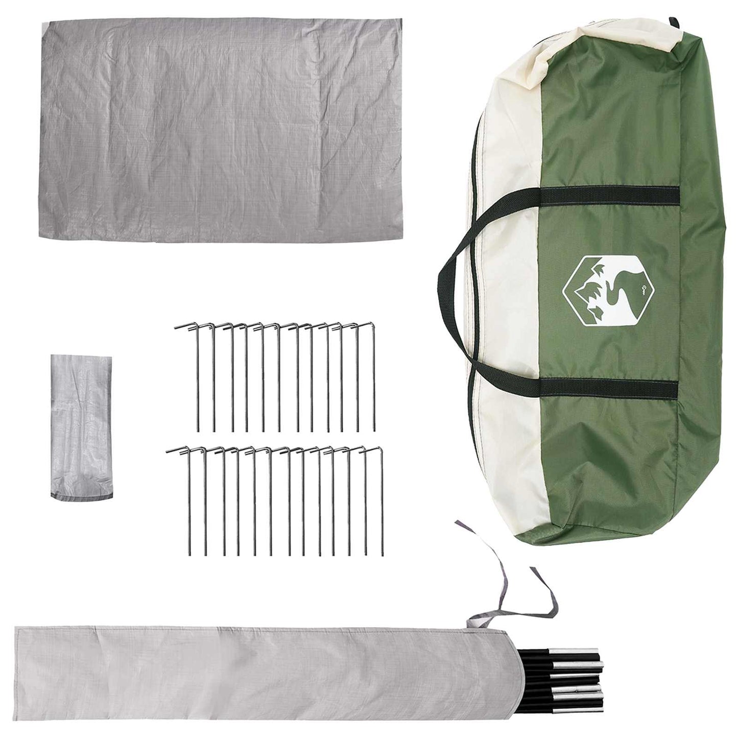 vidaXL Tipi Tent Green 800 x 800 x 430 cm Polyester and Steel