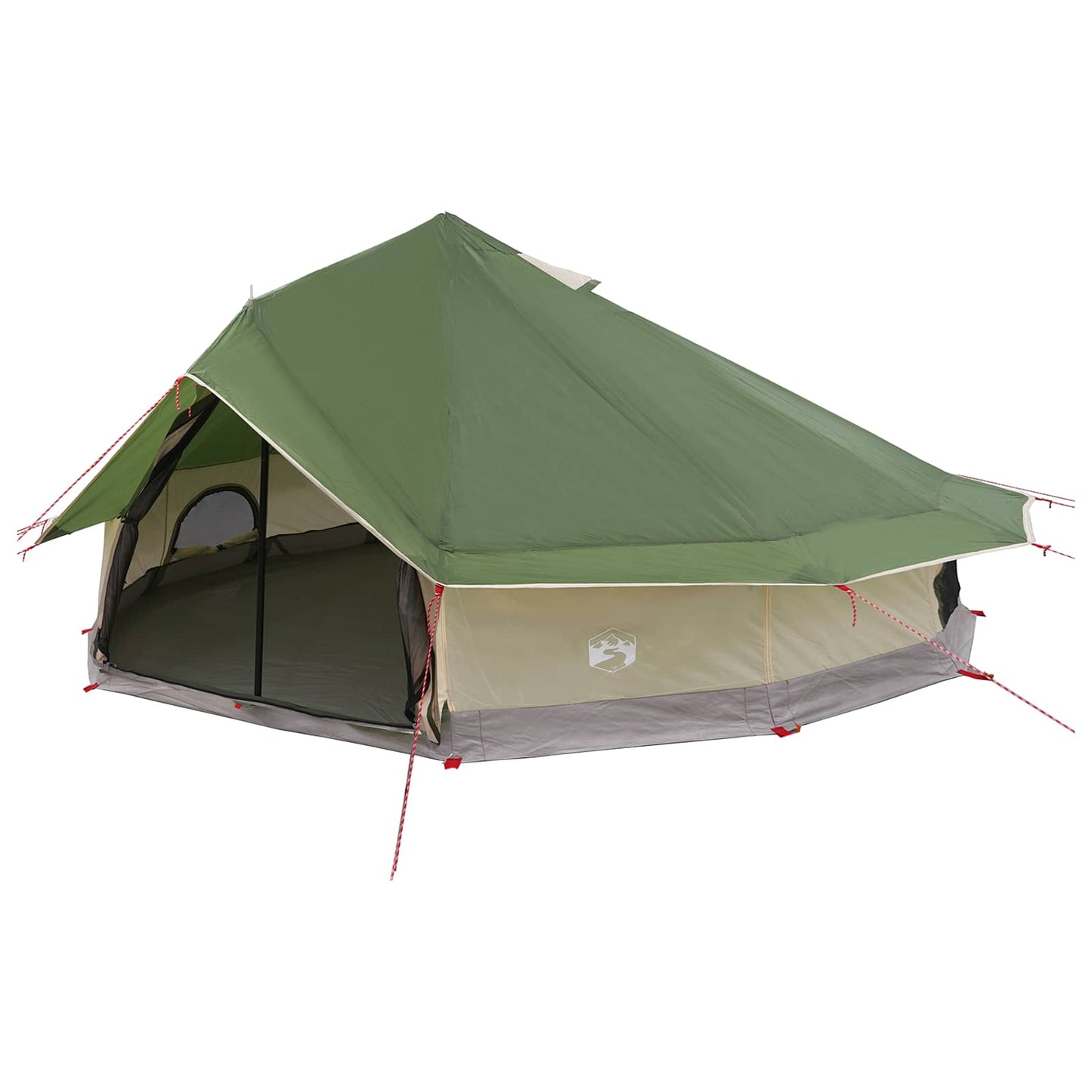 vidaXL Tipi Tent Green 800 x 800 x 430 cm Polyester and Steel