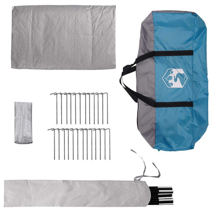 vidaXL Tipi Tent with Roof Blue 800 x 800 x 430 cm Polyester and Steel