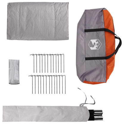 vidaXL Tipi Tent with Roof Grey and Orange 800 x 800 x 430 cm
