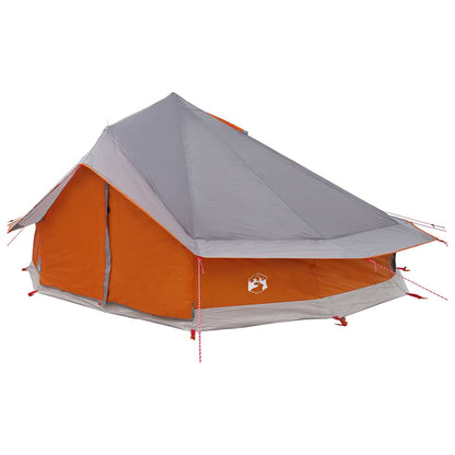 vidaXL Tipi Tent with Roof Grey and Orange 800 x 800 x 430 cm