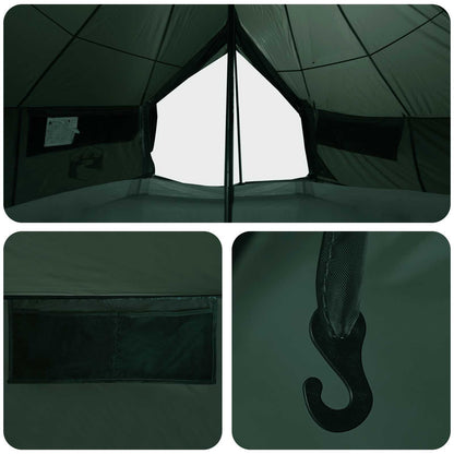 vidaXL Tipi Tent Army Green 800 x 800 x 430 cm Polyester and Steel