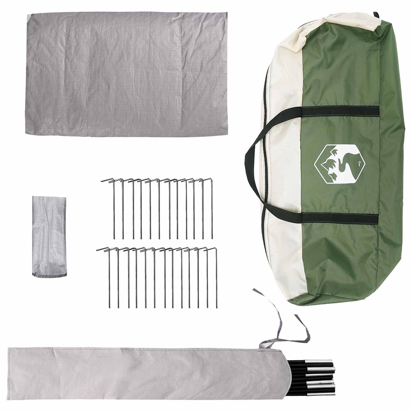 vidaXL Tipi Tent with Roof Green 250 x 250 cm Polyester and Steel