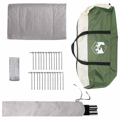 vidaXL Tipi Tent with Roof Green 250 x 250 cm Polyester and Steel