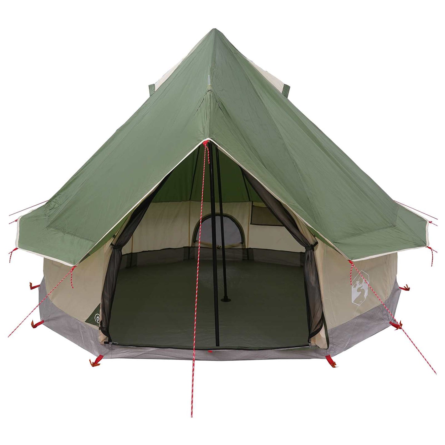 vidaXL Tipi Tent with Roof Green 250 x 250 cm Polyester and Steel