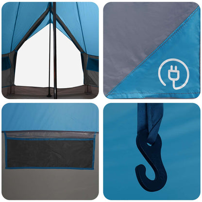 vidaXL Tipi Tent with Roof Blue 250 x 250 cm Polyester and Steel