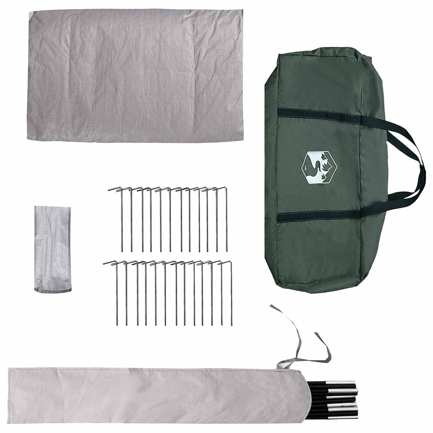 vidaXL Tipi Tent with Roof Army Green 250 x 250 cm Polyester and Steel
