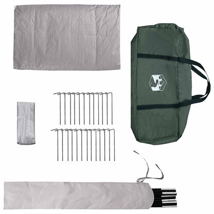 vidaXL Tipi Tent with Roof Army Green 250 x 250 cm Polyester and Steel