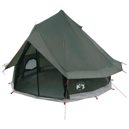vidaXL Tipi Tent with Roof Army Green 250 x 250 cm Polyester and Steel