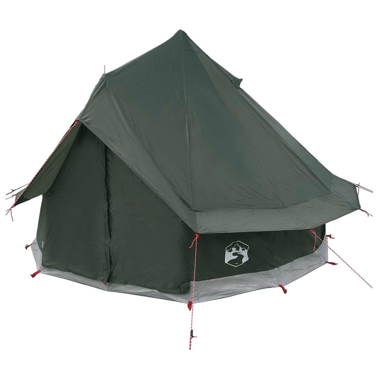 vidaXL Tipi Tent with Roof Army Green 250 x 250 cm Polyester and Steel