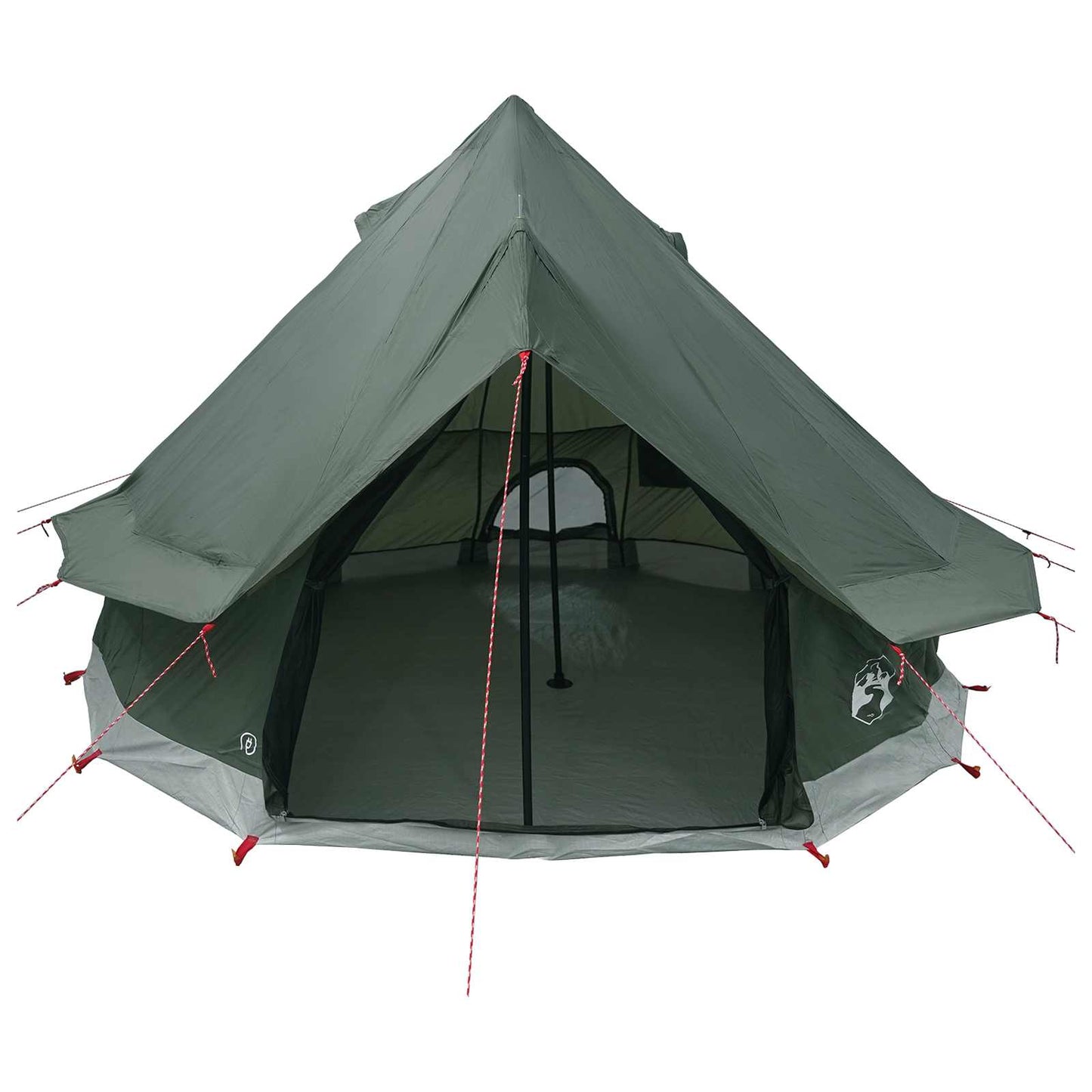 vidaXL Tipi Tent with Roof Army Green 250 x 250 cm Polyester and Steel