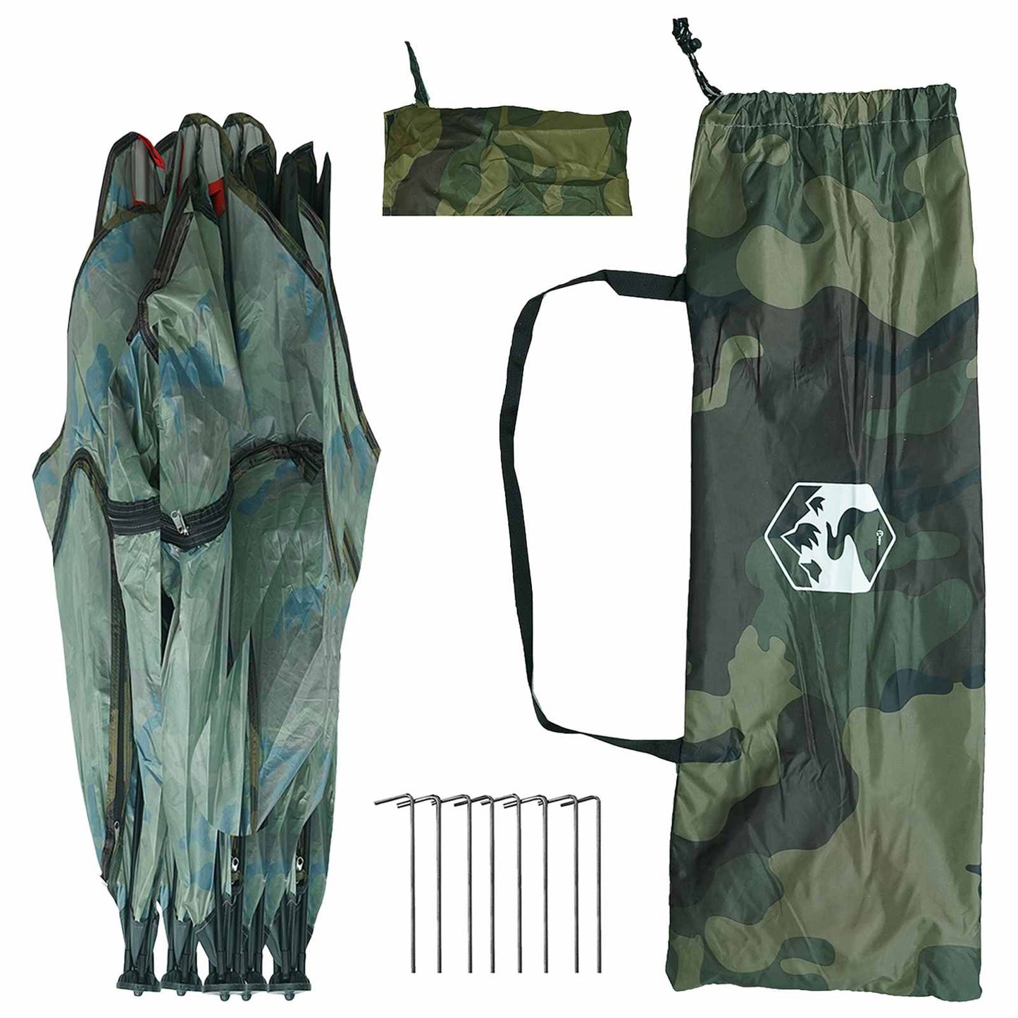 vidaXL Hunting Tent Camouflage 143 x 143 x 165 cm Polyester and Steel