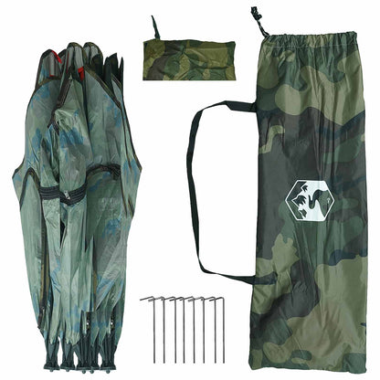 vidaXL Hunting Tent Camouflage 143 x 143 x 165 cm Polyester and Steel
