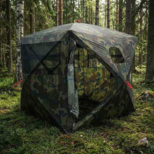 vidaXL Hunting Tent Camouflage 2-Person Polyester and Steel