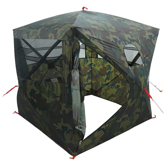 vidaXL Hunting Tent Camouflage 2-Person Polyester and Steel