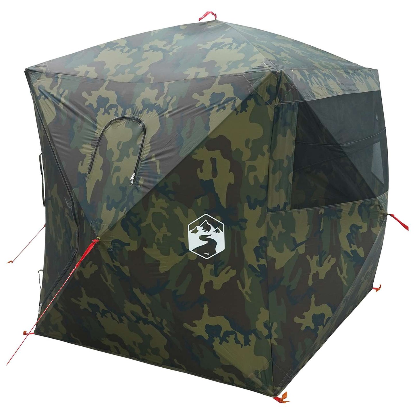 vidaXL Hunting Tent Camouflage 143 x 143 x 165 cm Polyester and Steel