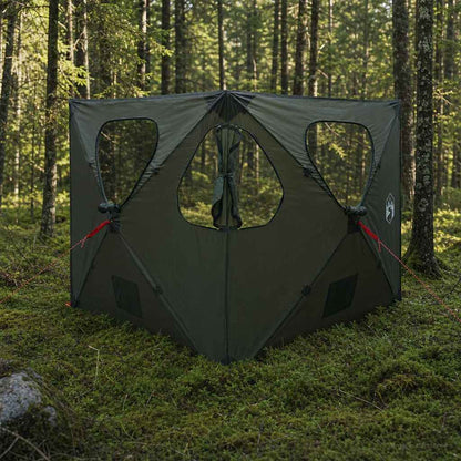 vidaXL Hunting Tent Army Green 145 x 145 x 150 cm Polyester and Steel