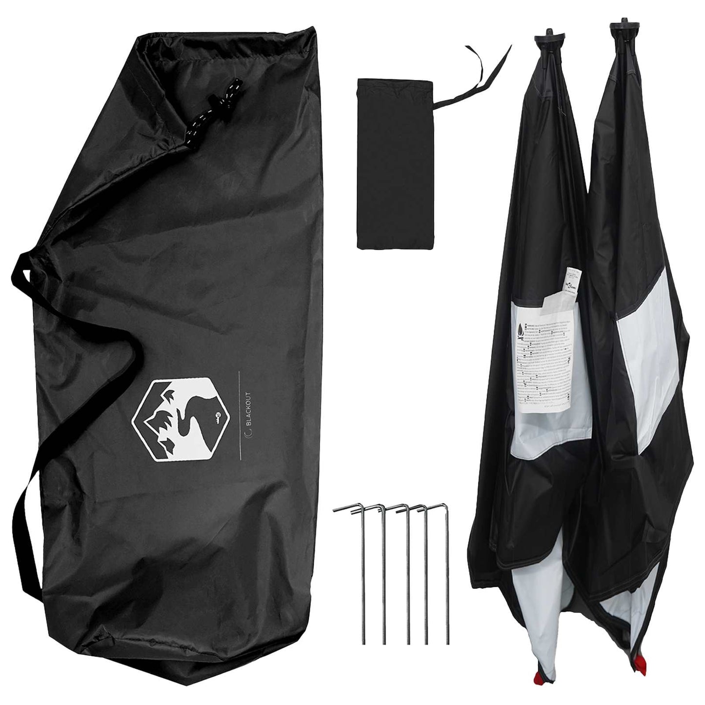 vidaXL Hunting Tent with Roof White Blackout 145 x 145 x 150 cm