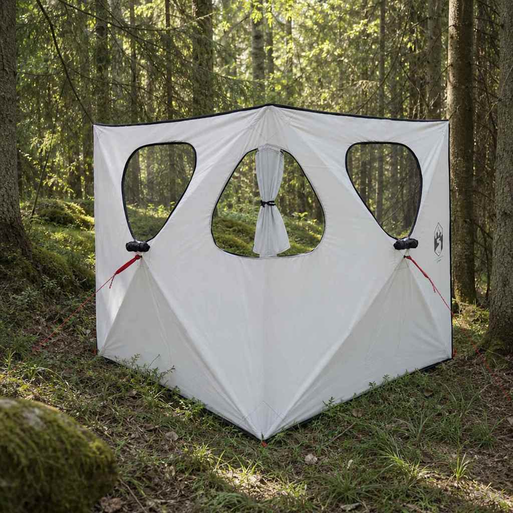 vidaXL Hunting Tent with Roof White Blackout 145 x 145 x 150 cm