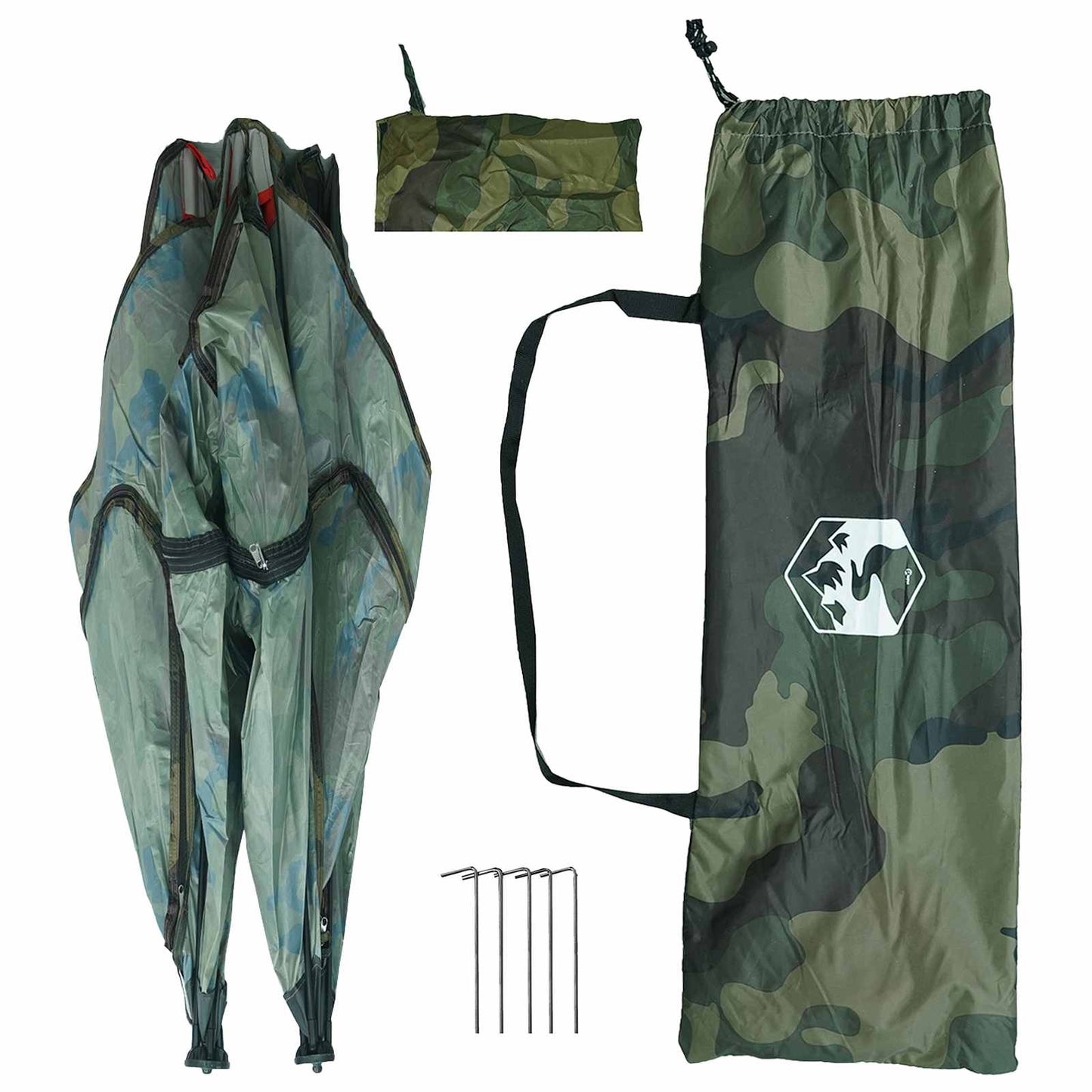 vidaXL Hunting Tent Camouflage 145 x 145 x 150 cm Polyester and Steel