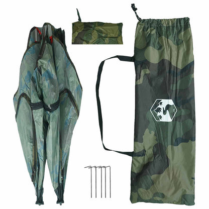vidaXL Hunting Tent Camouflage 145 x 145 x 150 cm Polyester and Steel