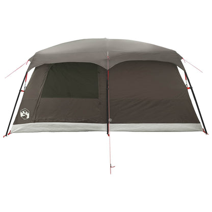 vidaXL Family Tent Brown Grey 420 x 305 x 200 cm Polyester and Steel