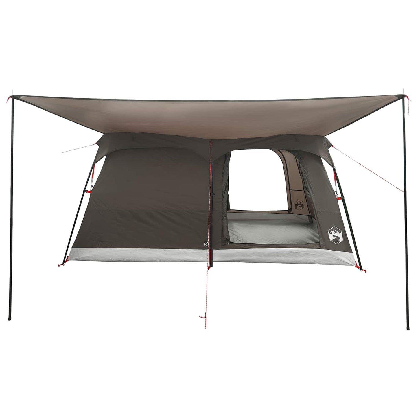 vidaXL Family Tent Brown Grey 420 x 305 x 200 cm Polyester and Steel