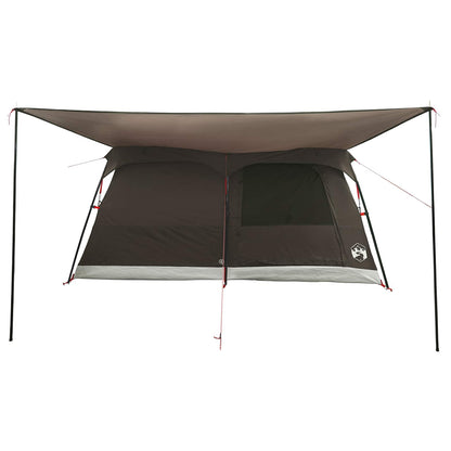 vidaXL Family Tent Brown Grey 420 x 305 x 200 cm Polyester and Steel