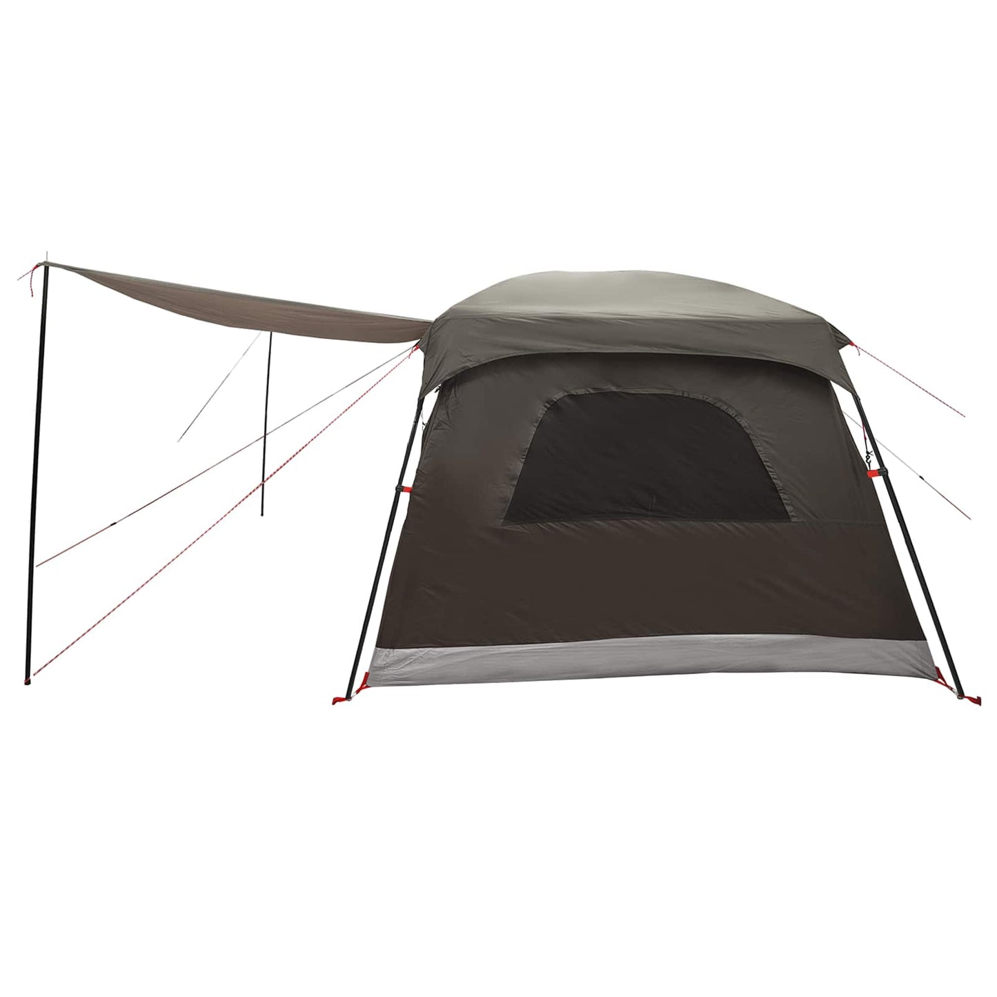 vidaXL Family Tent Brown Grey 420 x 305 x 200 cm Polyester and Steel